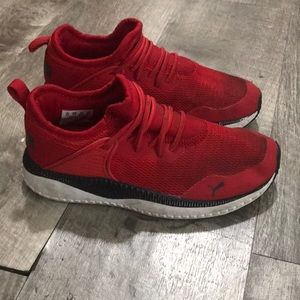 Puma red slip on sneakers 13C